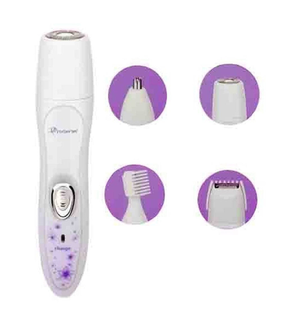 Kit 4 In 1 Rasoio Rifinitore Donna Epilatore Professionale Ricaricabile Gm-3078         