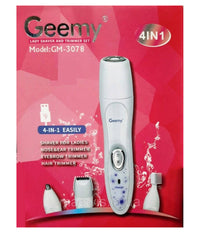 Kit 4 In 1 Rasoio Rifinitore Donna Epilatore Professionale Ricaricabile Gm-3078         