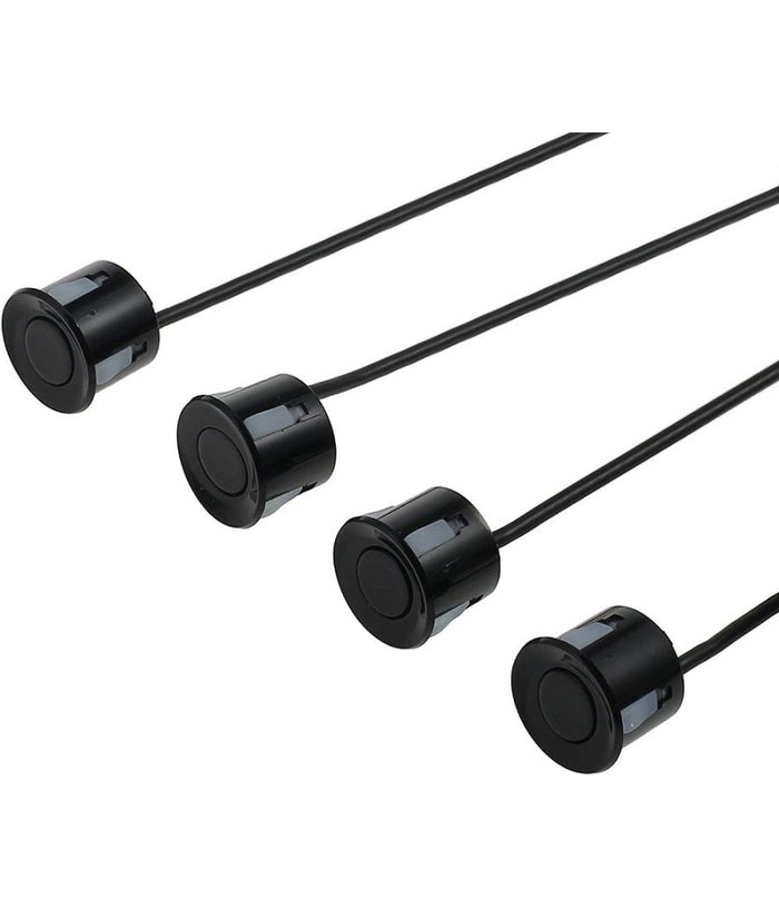 Kit 4 Sensore Di Parcheggio Con Display Led Auto Sensore Posteriore Allarme Nero         