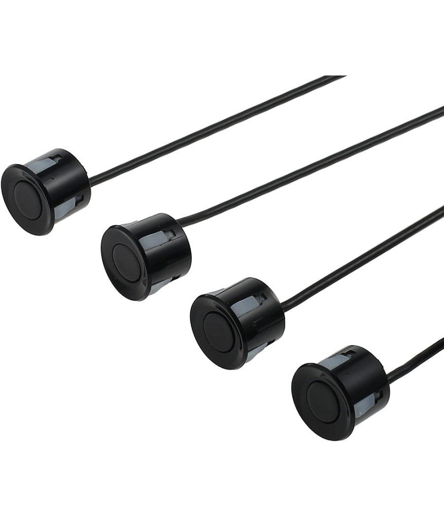 Kit 4 Sensore Di Parcheggio Con Display Led Auto Sensore Posteriore Allarme Nero         