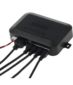 Kit 4 Sensore Di Parcheggio Con Display Led Auto Sensore Posteriore Allarme Nero         