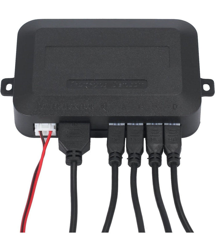 Kit 4 Sensori Parcheggio Per Auto Retromarcia Posteriori Bianchi Con Led Display         