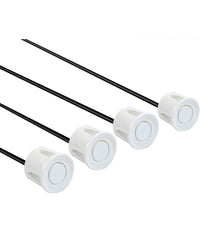 Kit 4 Sensori Parcheggio Per Auto Retromarcia Posteriori Bianchi Con Led Display         