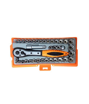 Kit 40 Utensili Chiavi A Bussola Cricchetto Prolunga In Custodia Fai Da Te         