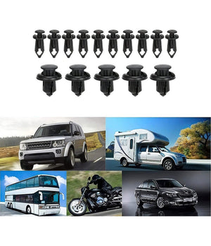 Kit 40pz Clip Di Fissaggio Automatico Rivetto In Plastica Per Paraurti Auto Nero         