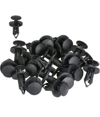 Kit 40pz Clip Di Fissaggio Automatico Rivetto In Plastica Per Paraurti Auto Nero         