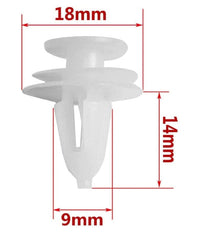 Kit 40pz Clip Di Fissaggio Pannello Automatico Rivetti Plastica Ganci Auto Bianco         