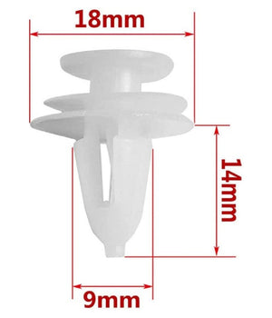 Kit 40pz Clip Di Fissaggio Pannello Automatico Rivetti Plastica Ganci Auto Bianco         