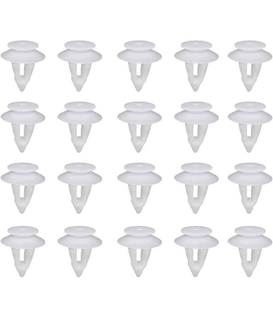Kit 40pz Clip Di Fissaggio Pannello Automatico Rivetti Plastica Ganci Auto Bianco         