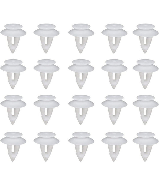 Kit 40pz Clip Di Fissaggio Pannello Automatico Rivetti Plastica Ganci Auto Bianco         
