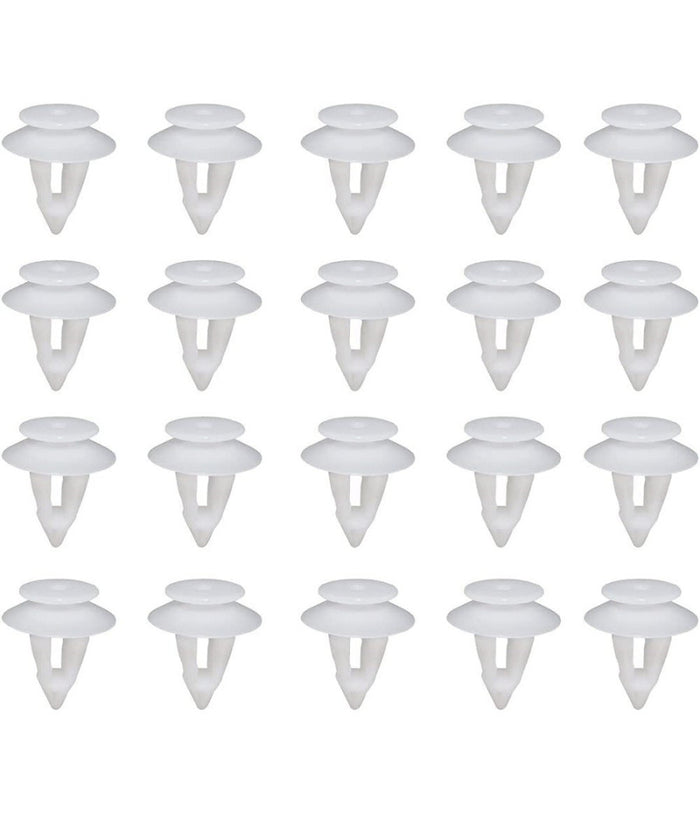 Kit 40pz Clip Di Fissaggio Pannello Automatico Rivetti Plastica Ganci Auto Bianco         