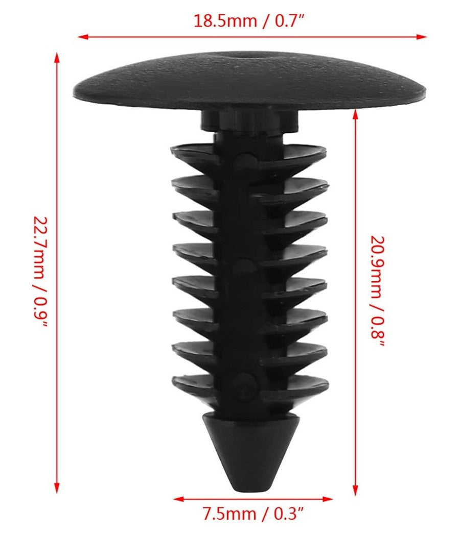 Kit 40pz Clip Per Parafango In Plastica Rivetti Paraurti Viti Di Fissaggio Auto         