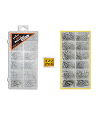 Kit 420 Viti A Testa Tonda Svasata Piana Impronta A Croce Autofilettanti 12 Misure         