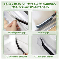 Trade Shop - Kit 4pz Spazzola Per Pulizia Fessure Di Bagno Cucina Della Pista Di Finestra Porta         