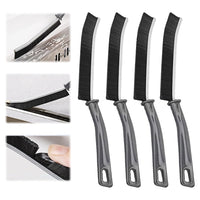 Trade Shop - Kit 4pz Spazzola Per Pulizia Fessure Di Bagno Cucina Della Pista Di Finestra Porta         