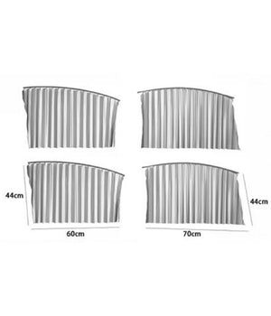 Kit 4pz Tenda Tendina Parasole Proteggi Sole Raggi Uv Magnetica Auto Grigi 70170         
