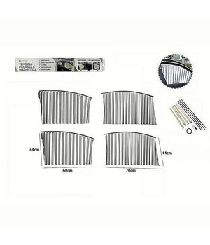 Kit 4pz Tenda Tendina Parasole Proteggi Sole Raggi Uv Magnetica Auto Grigi 70170         