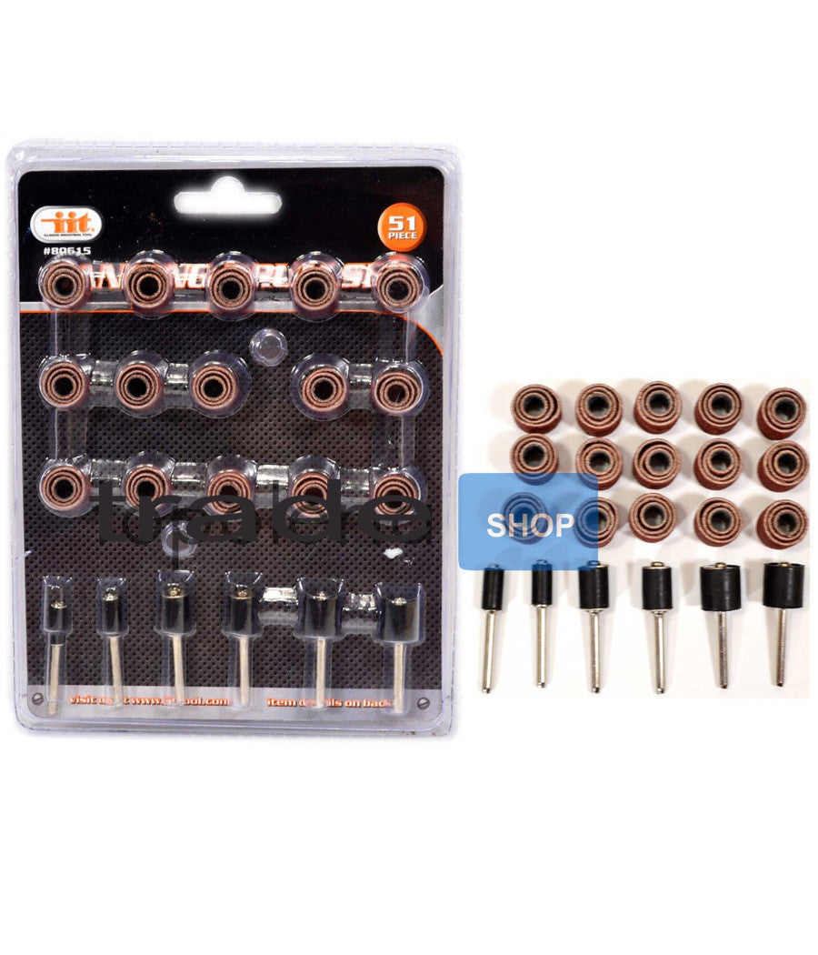Kit 51pz Accessori Mini Trapano Dremel Modellismo Tamburo Levigatura Leviga         