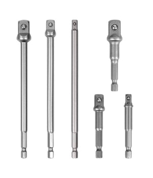 Kit 6 Adattatori Chiavi A Bussola Quadrate Impatto Percussione 1/4-3/8-1/2" 96033         