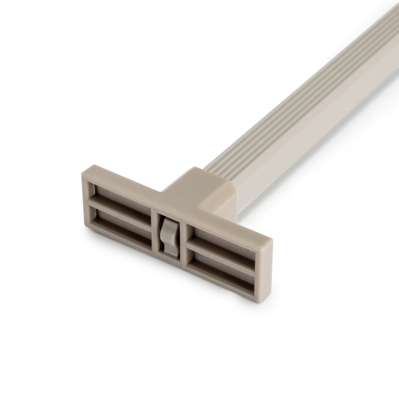 Kit 7 aste per pantaloni e telaio con guide a chiusura morbida per armadio, regolabile, modulo 600mm, Grigio pietra