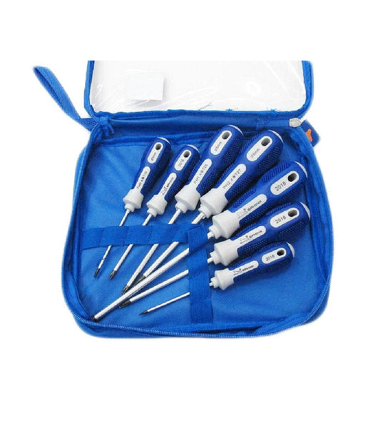 Kit 7 Pz Cacciaviti A T Torx T6 T10 T15 T20 T25 T27 T30 Borsa Richiudibile         