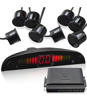 Kit 8 Sensori Di Parcheggio Auto + Display Led+suono + Radar Cicalino Acustico         