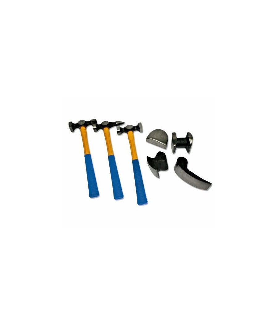Kit Accessori X Carrozziere Carrozzerie Attrezzi 4 Tassi 3 Martelli In Valigia         