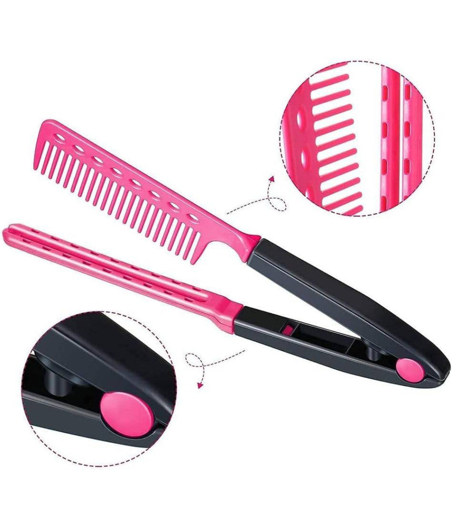 Kit Acconciature Per Capelli Pettine Raddrizzatore Piastra Lisci Arricciacapelli         