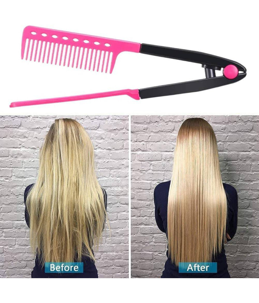 Kit Acconciature Per Capelli Pettine Raddrizzatore Piastra Lisci Arricciacapelli         