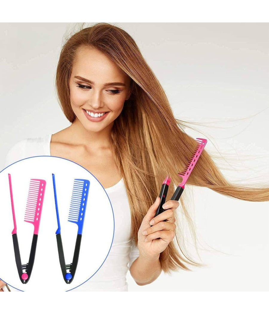 Kit Acconciature Per Capelli Pettine Raddrizzatore Piastra Lisci Arricciacapelli         