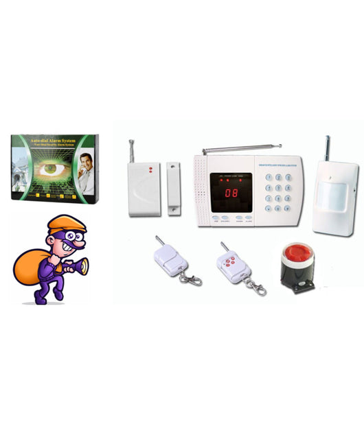 Kit Allarme Antifurto Casa Ufficio Centralina Wireless Digitale Display Telefono         