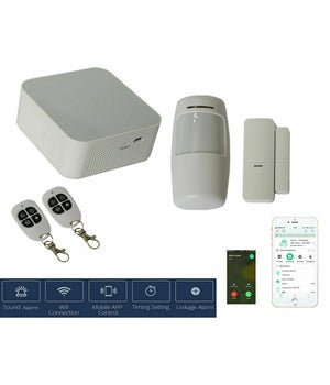 Kit Allarme Antifurto Casa Wi-fi Wireless Sensore Porte Finestre 2 Telecomandi         