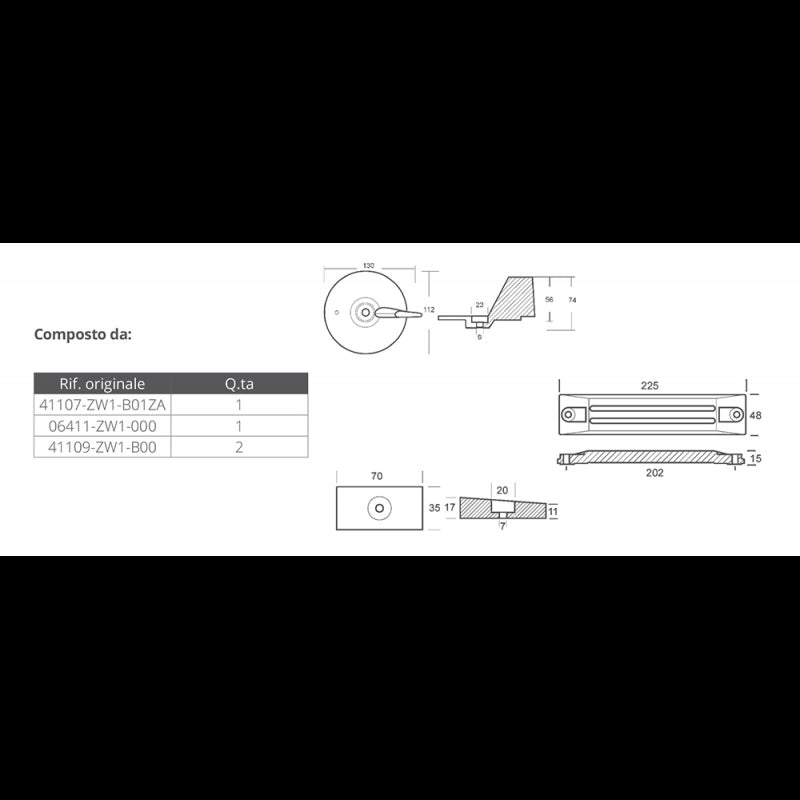KIT ALLUMINIO HONDA BF75-90-115-130