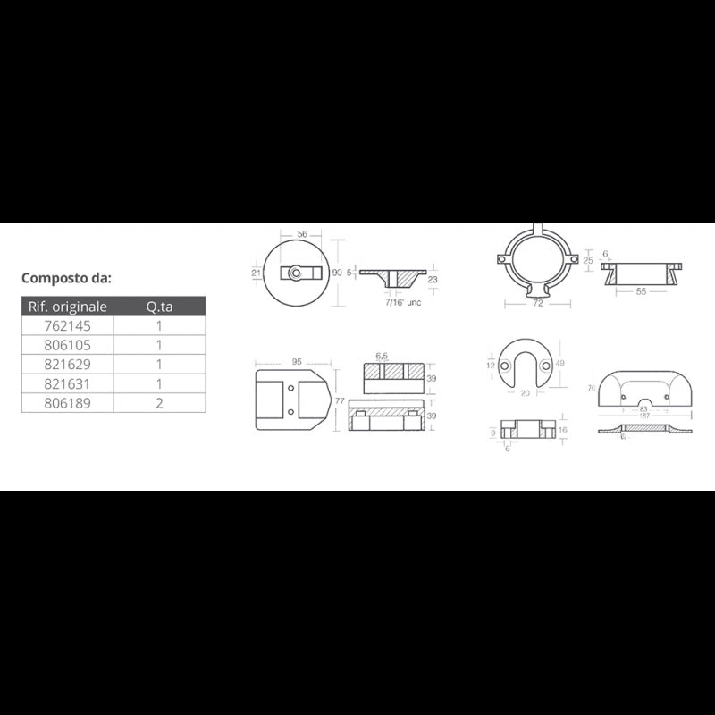 KIT ALL. MERCRUISER ALPHA I GEN II