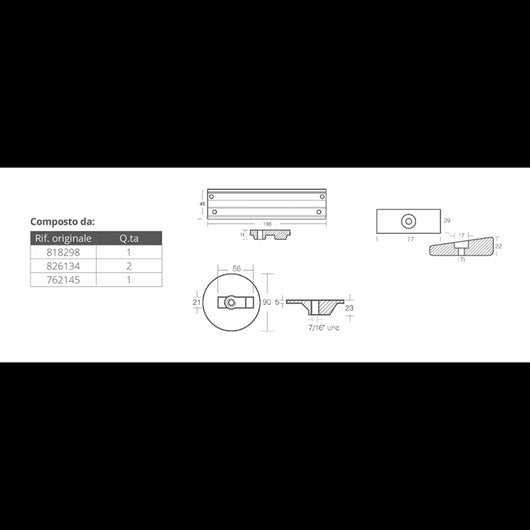 KIT ALLUM. MERCURY VERADO 4/OPTIMAX