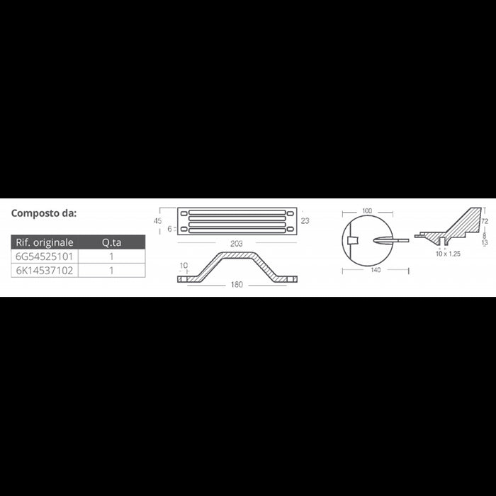 KIT ALLUMINIO YAMAHA 150-200 HP