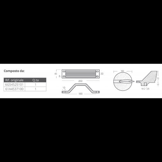 KIT ALLUMINIO YAMAHA 200-250 HP