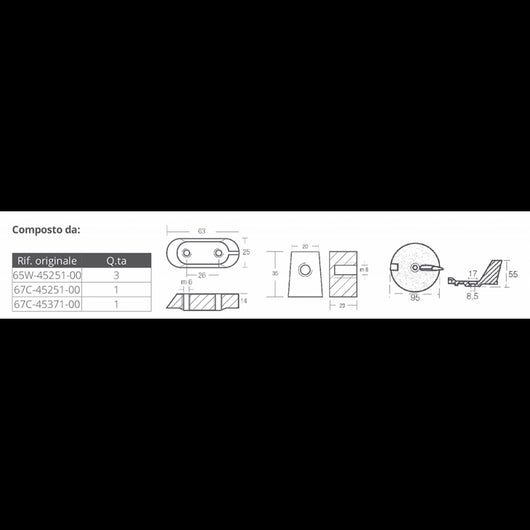 KIT ALLUMINIO YAMAHA 40-60 HP