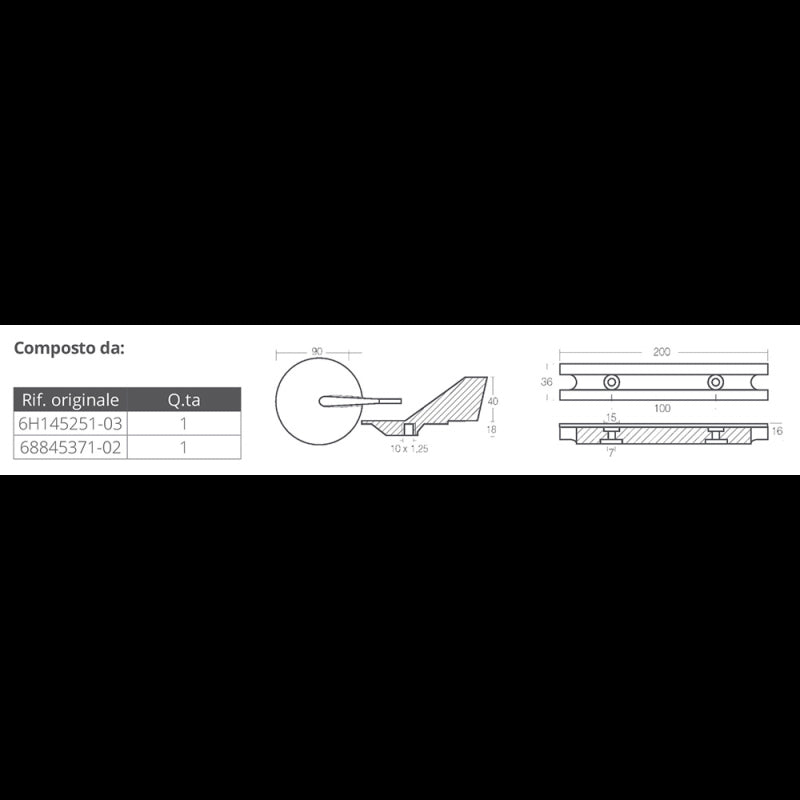 KIT ALLUMINIO YAMAHA 60-90 HP