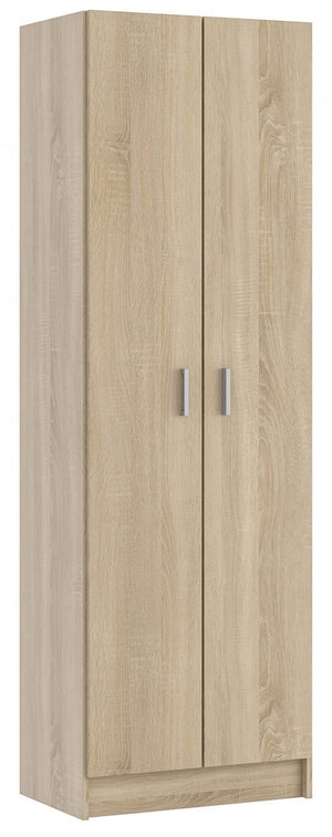 KIT ARMADIO 2 ANTE MULTIUSO 5 RIPIANI 59X37X180 ROVERE CANAD.