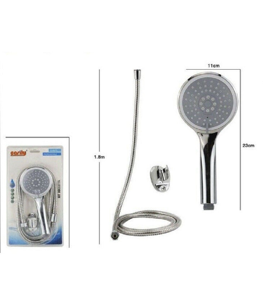 Kit Bagno Doccetta Doccino Multigetto Soffione Doccia Laccio 1,8mt Staffa 69094         