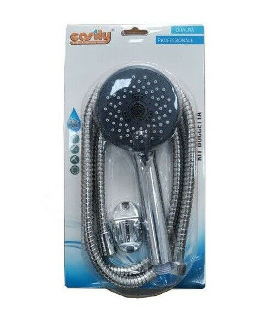 Kit Bagno Doccetta Doccino Rotondo Soffione Doccia Con Laccio 1,8mt Staffa 69092         