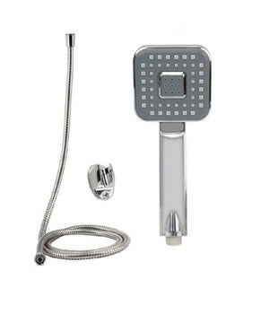 Kit Bagno Doccetta Doccino Soffione Doccia Quadrato Laccio 1,8 Mt Staffa 59167         