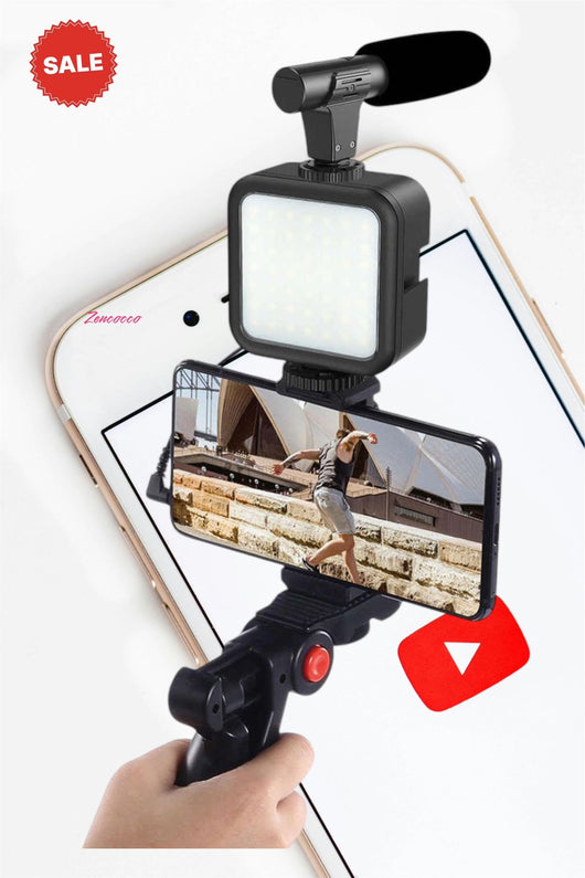 KIT BLOG INFLUENCER STREAMING ONLINE MICROFONO LUCE CON STAFFA PODCAST - ANDOWL