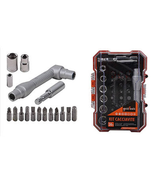 Kit Cacciavite Multiuso 30 Pz Fai Da Te Magnetico Teste Intercambiabili 92189         