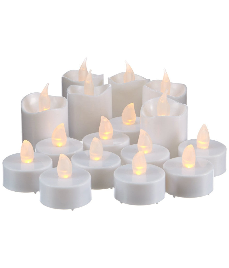 Kit Candele Candeline A Led Fiamma Tremolante Lumini Con Batterie Incluse Calda         
