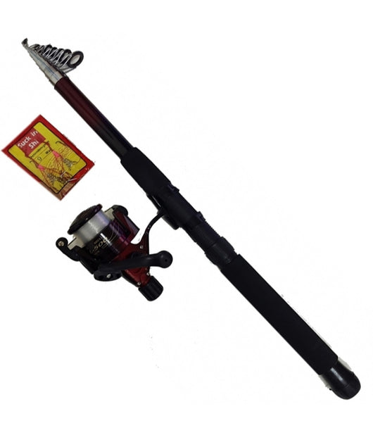 Kit Canna Da Pesca Estensibile 4,5 Metri Con Mulinello Sl-500 Lenza 9 Ami         