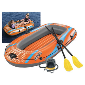 Trade Shop - Kit Canotto Gonfiabile 196x106cm Kondor Elite 2000 Con Remi Pompa A Pedale 61141 -