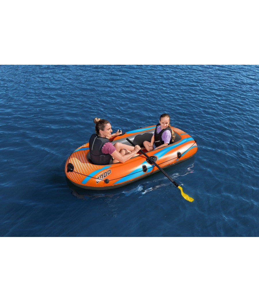Trade Shop - Kit Canotto Gonfiabile 196x106cm Kondor Elite 2000 Con Remi Pompa A Pedale 61141 -