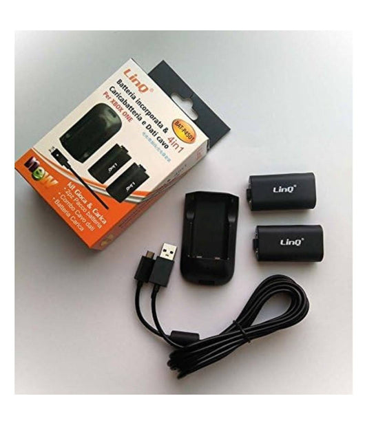 Kit Caricabatteria Batterie Ricaricabili 4in1 Cavo Usb Per Controller Xbox One Bat-p4501         